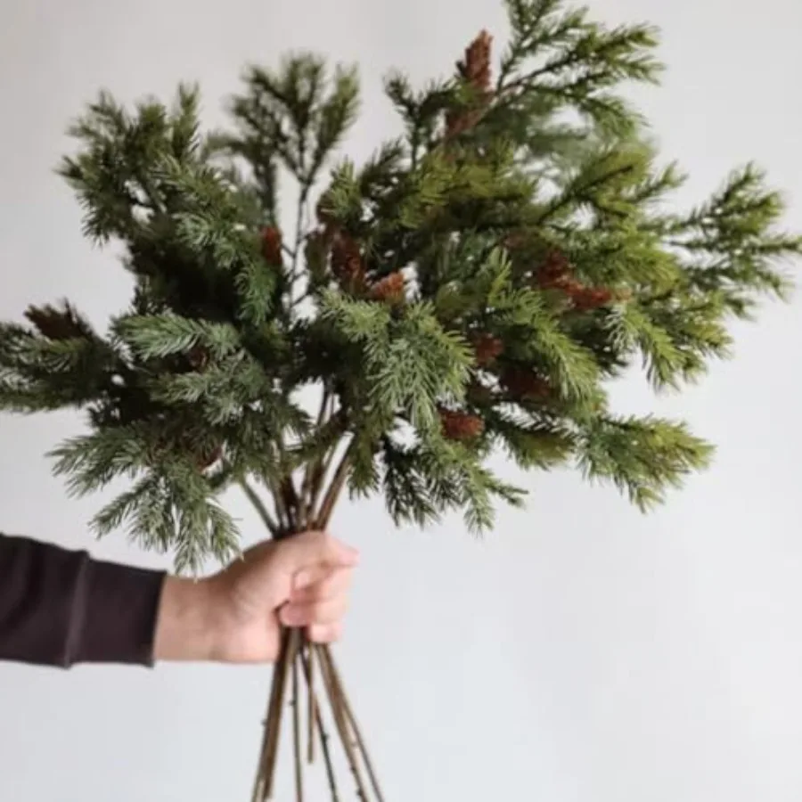 6 Pcs Christmas Cedar Pine Branches 25.5 Inch Artificial Cedar Stems with Pine Cones Christmas Greenery Picks Fall Leaf Branch
6 Pcs Christmas Cedar Pine Branches 25.5 Inch Artificial Cedar Stems with Pine Cones Christmas Greenery Picks Fall Leaf Branch