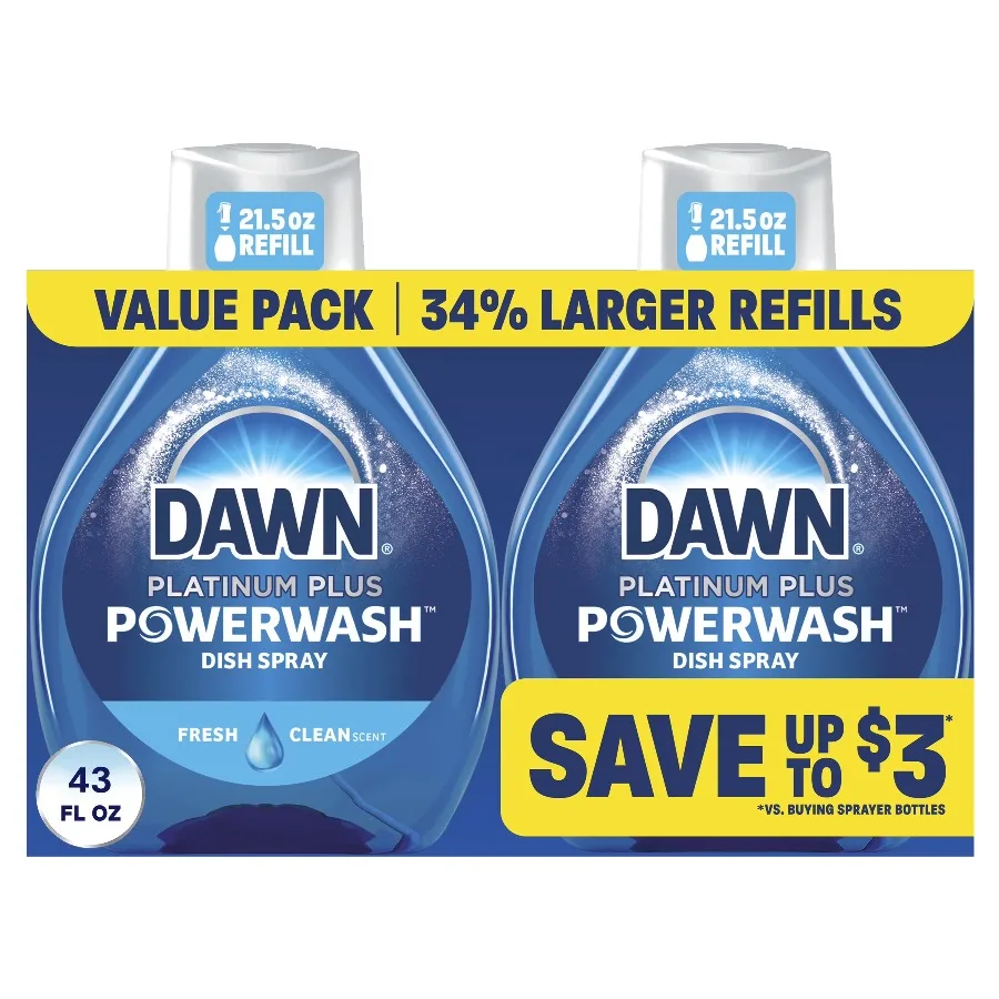 ICUTE-Dawn Powerwash Spray Refill, Dish Soap, Dishwashing Liquid, Fresh, 2 Refills, 43 Fl Oz
ICUTE-Dawn Powerwash Spray Refill, Dish Soap, Dishwashing Liquid, Fresh, 2 Refills, 43 Fl Oz