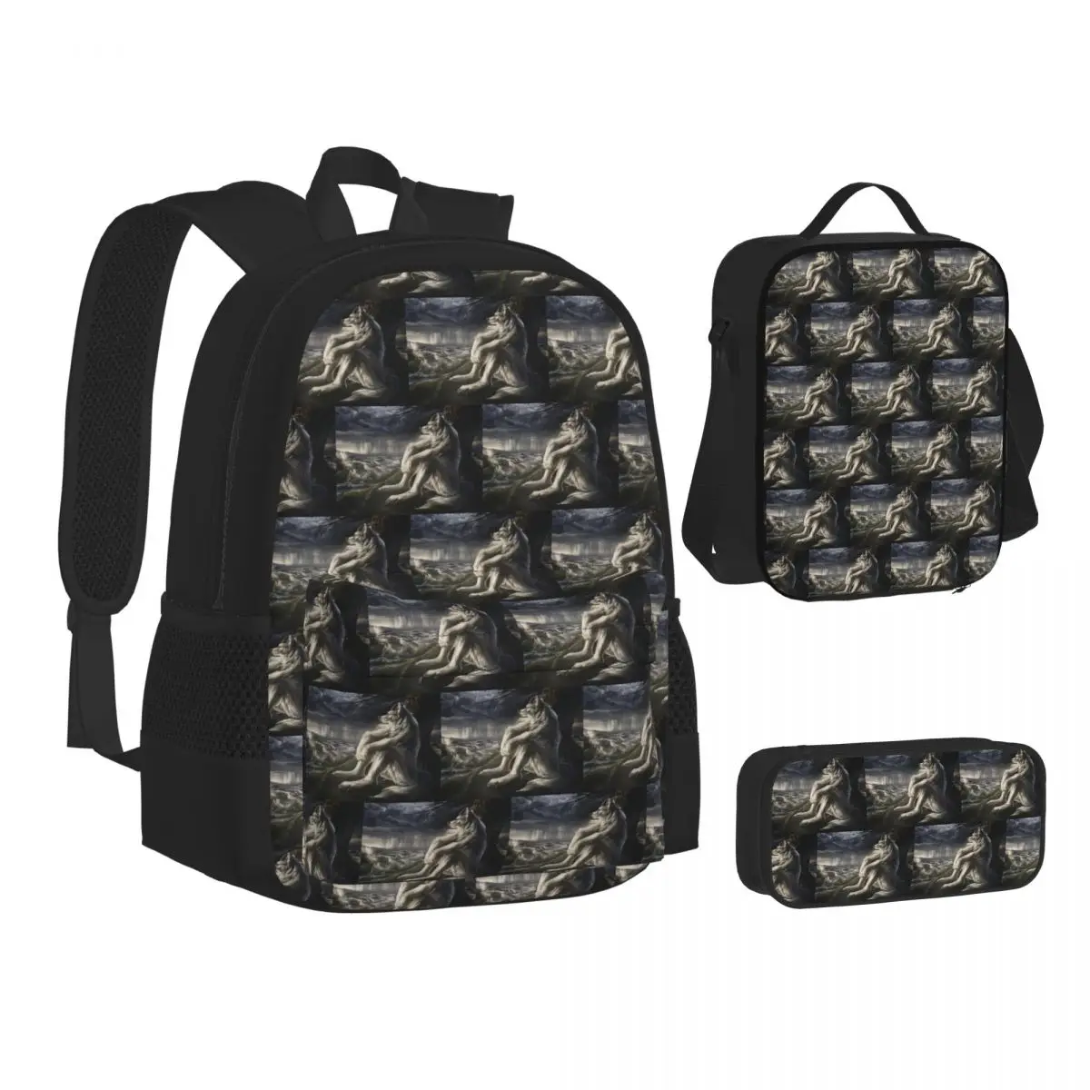 Emo White Wolf Sitting Sad Meme Backpacks Boys Girls Bookbag School Bags Kids Rucksack Lunch Bag Pen Bag Three-Piece Set
Emo White Wolf Sitting Sad Meme Backpacks Boys Girls Bookbag School Bags Kids Rucksack Lunch Bag Pen Bag Three-Piece Set