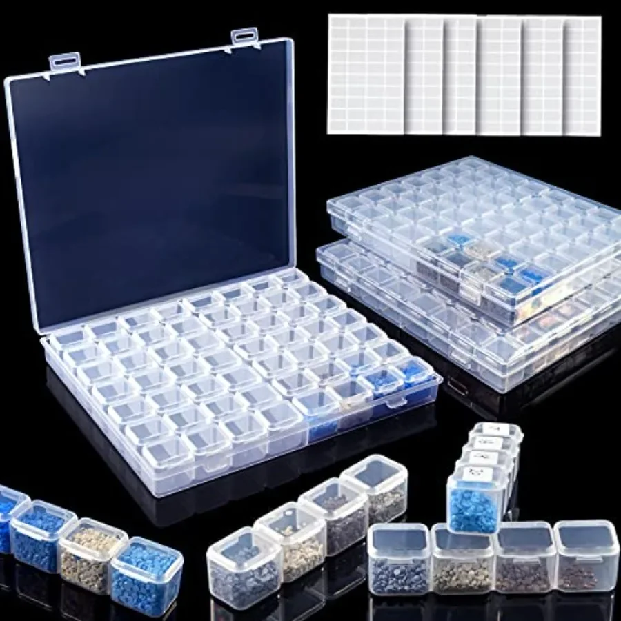 5D Diamond Painting Accessories 3 Pack 56 Grids Clear Storage Containers with 400pcs Label Stickers for Organizing Beads Ideal
5D Diamond Painting Accessories 3 Pack 56 Grids Clear Storage Containers with 400pcs Label Stickers for Organizing Beads Ideal