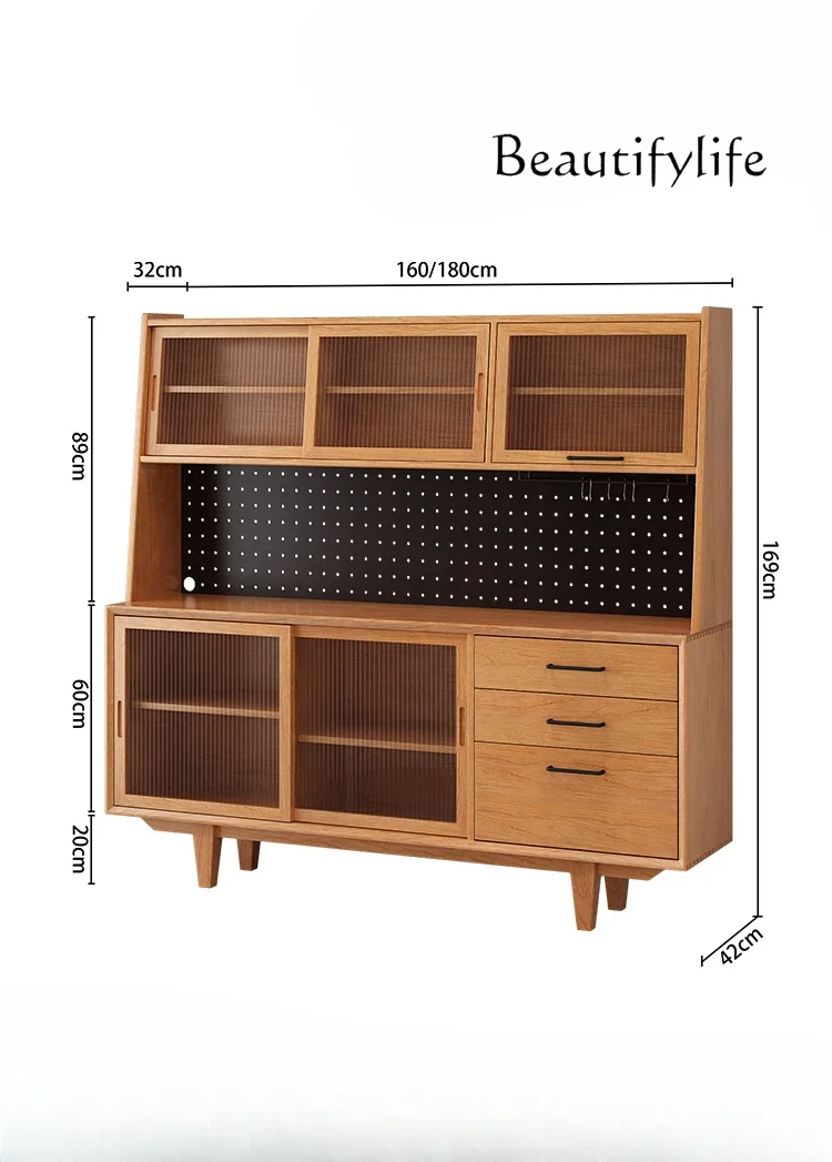 Nordic medieval style solid wood tea cabinet household multi-functional simple locker
Nordic medieval style solid wood tea cabinet household multi-functional simple locker
