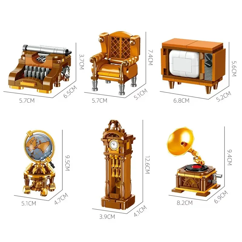 57033 Retro Furniture MOC Building Blocks Small Particle DIY Miniature Model STEM Educational Home Decor Toy Kids Birthday Gift
57033 Retro Furniture MOC Building Blocks Small Particle DIY Miniature Model STEM Educational Home Decor Toy Kids Birthday Gift