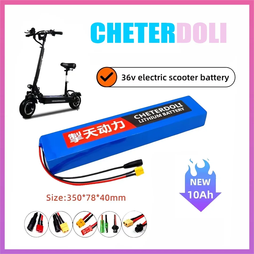 CHETERDOLI 10S4P 36V 10000mAh 42v Electric Scooter Battery Pack 18650 Lithium M365 Electric Scooter 350W 500W Battery Scooter
CHETERDOLI 10S4P 36V 10000mAh 42v Electric Scooter Battery Pack 18650 Lithium M365 Electric Scooter 350W 500W Battery Scooter
