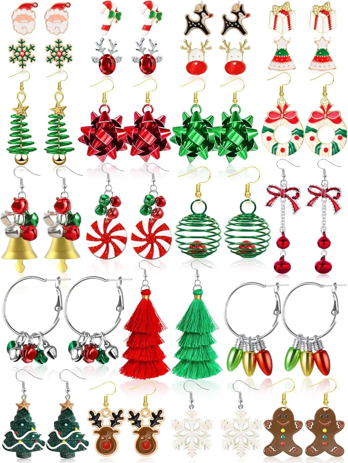 Festive Christmas Earring Variety Pack – 23 Pairs of Cute Studs & Dangles for Holiday Parties, Office & Ugly Sweater Events
Festive Christmas Earring Variety Pack – 23 Pairs of Cute Studs & Dangles for Holiday Parties, Office & Ugly Sweater Events