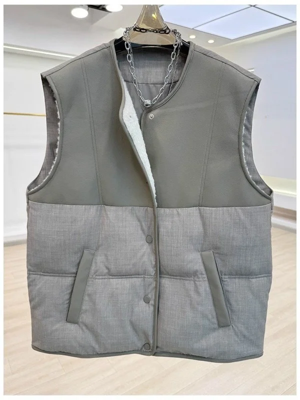 Loose Fit PU Leather And Cotton Jaet Vest ex Casual Sle ular Outerwear for Youth Spring Season Zipper Closure Soli...
Loose Fit PU Leather And Cotton Jaet Vest ex Casual Sle ular Outerwear for Youth Spring Season Zipper Closure Soli...
