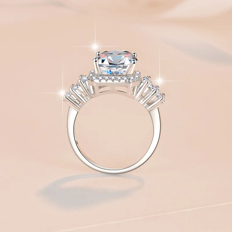 Exaggerated 8 Hearts 8 Arrows Ring Women's 5CT Moissanite PT950 Platinum - 8 hearts 8 arrows cut,5CT dazzling, birthday surprise
Exaggerated 8 Hearts 8 Arrows Ring Women's 5CT Moissanite PT950 Platinum - 8 hearts 8 arrows cut,5CT dazzling, birthday surprise