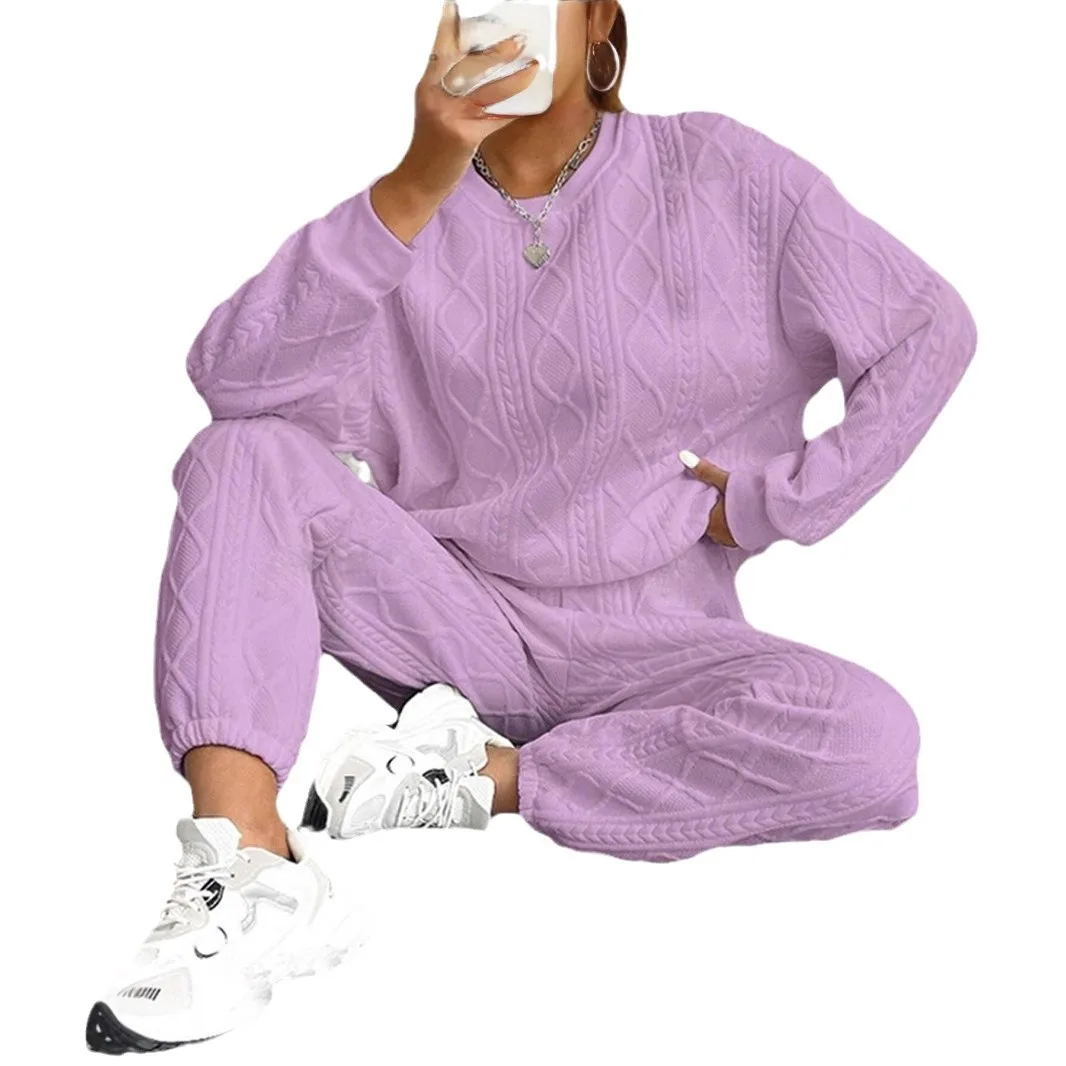 Women's Long Sve round Ne Top And Pants Set Patchwork Cuffed Long Pants Two Piece Set Casual Sportswear for Young Women
Women's Long Sve round Ne Top And Pants Set Patchwork Cuffed Long Pants Two Piece Set Casual Sportswear for Young Women
