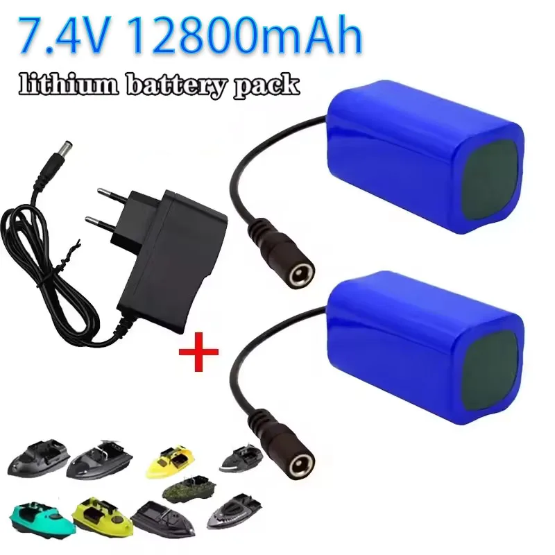 7.4V Battery 12800mAh Fishing Bait Boat Hook Lithium Batteries for T188 T888 2011-5 V007 C18 H18 RC Toy Feeder Spare Parts 2S2P
7.4V Battery 12800mAh Fishing Bait Boat Hook Lithium Batteries for T188 T888 2011-5 V007 C18 H18 RC Toy Feeder Spare Parts 2S2P