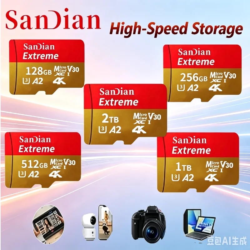Original 1TB Entertainment Storage Micro TF SD Card Classic Class10 Memory Card For Mobile Phone Camera