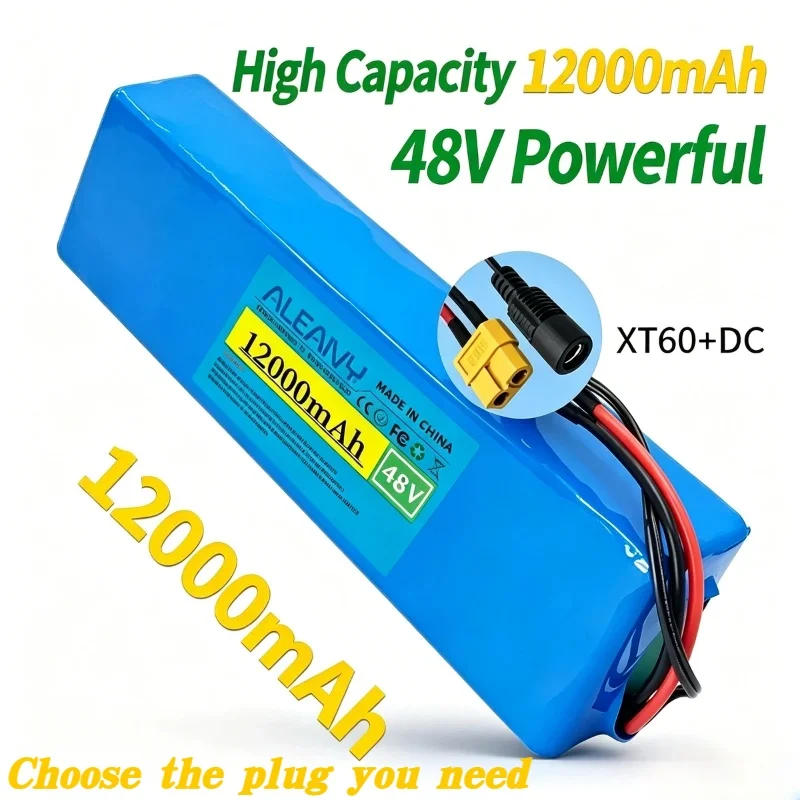 48V 12000mAh 13S2P Battery Pack with 54.6V Charger ForScooter Power Supply Rechargeable High Capacity for 700W Motor Replacement
48V 12000mAh 13S2P Battery Pack with 54.6V Charger ForScooter Power Supply Rechargeable High Capacity for 700W Motor Replacement