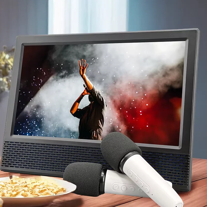 Portable TV With Karaoke Function Mic Input Long-Lasting Battery Wireless Karaoke Boombox With Display
Portable TV With Karaoke Function Mic Input Long-Lasting Battery Wireless Karaoke Boombox With Display