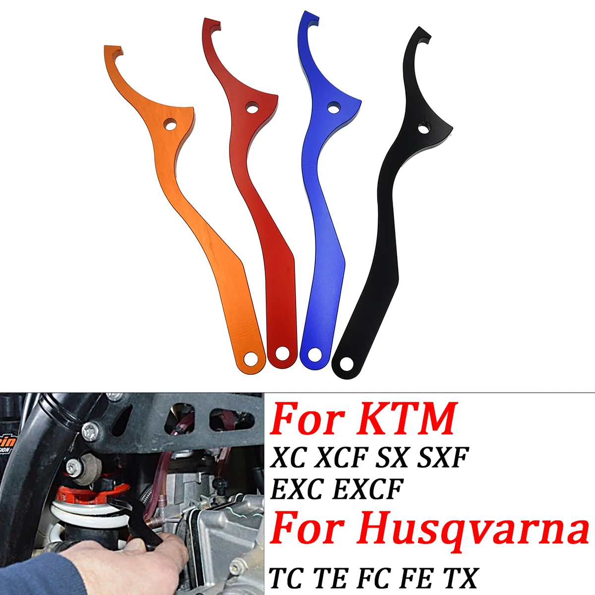 CNC Aluminum Rear Absorber Suspension Shock Spanner Wrench For Husqvarna TE TC FC FE For KTM EXC EXCF SX SXF XC XCW XCFW 125-500
CNC Aluminum Rear Absorber Suspension Shock Spanner Wrench For Husqvarna TE TC FC FE For KTM EXC EXCF SX SXF XC XCW XCFW 125-500