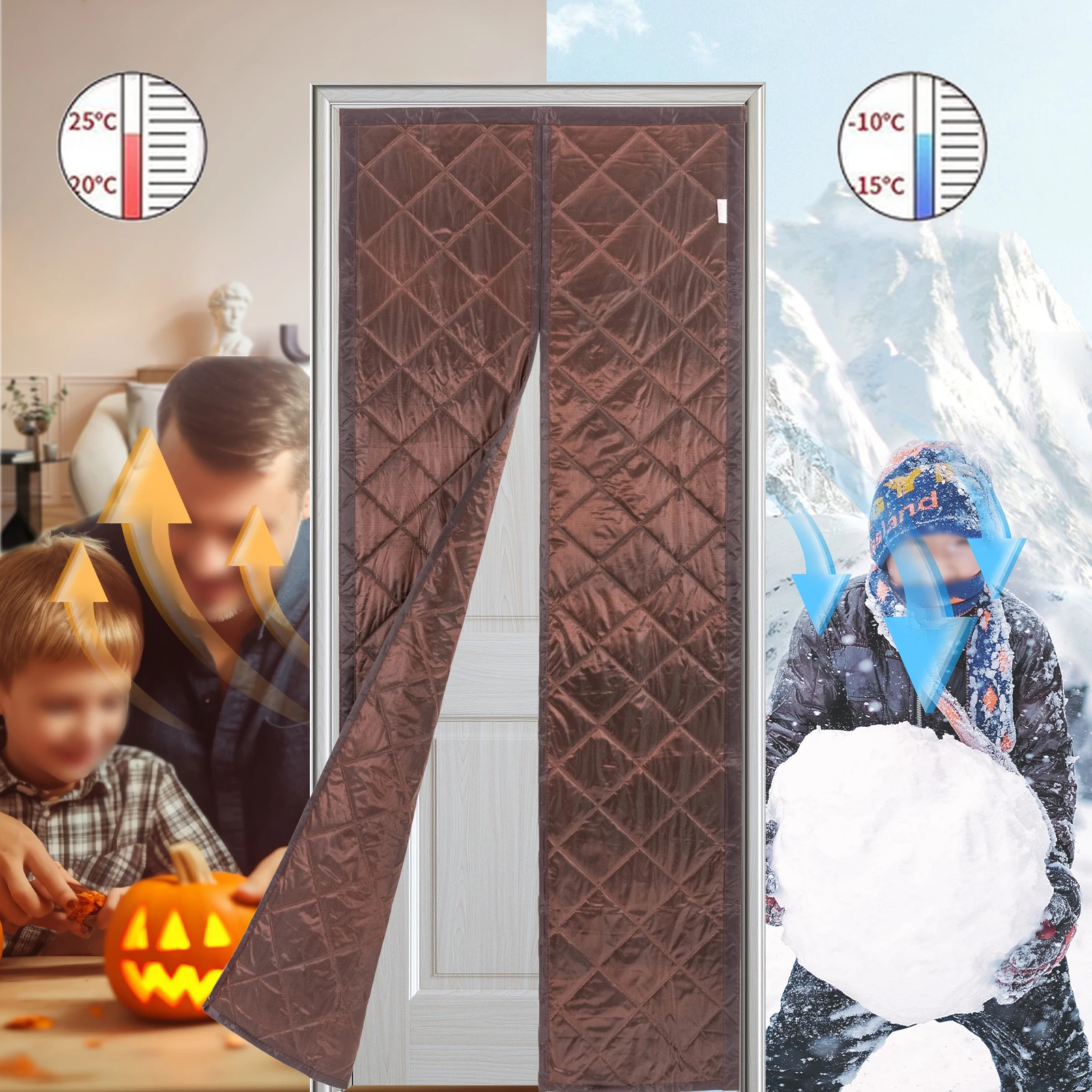 32*80 Inch Magnetic Thermal Insulated Door Curtain, Waterproof Door Covers For Kitchen Indoor Living Room 
32*80 Inch Magnetic Thermal Insulated Door Curtain, Waterproof Door Covers For Kitchen Indoor Living Room