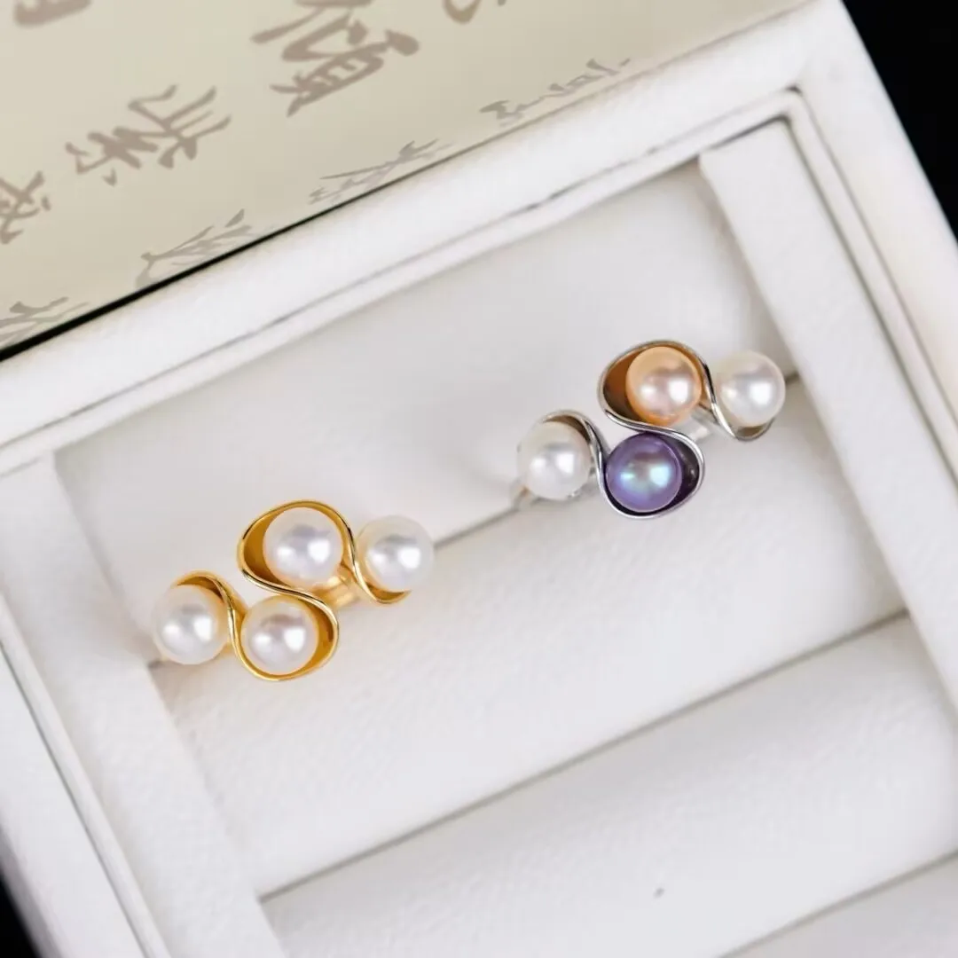 MeiBaPJ 5-6mm Natural Nearround Pearls Fashion Ring DIY 925 Silver Holder Setting Fine Wedding Jewelry for Women
MeiBaPJ 5-6mm Natural Nearround Pearls Fashion Ring DIY 925 Silver Holder Setting Fine Wedding Jewelry for Women