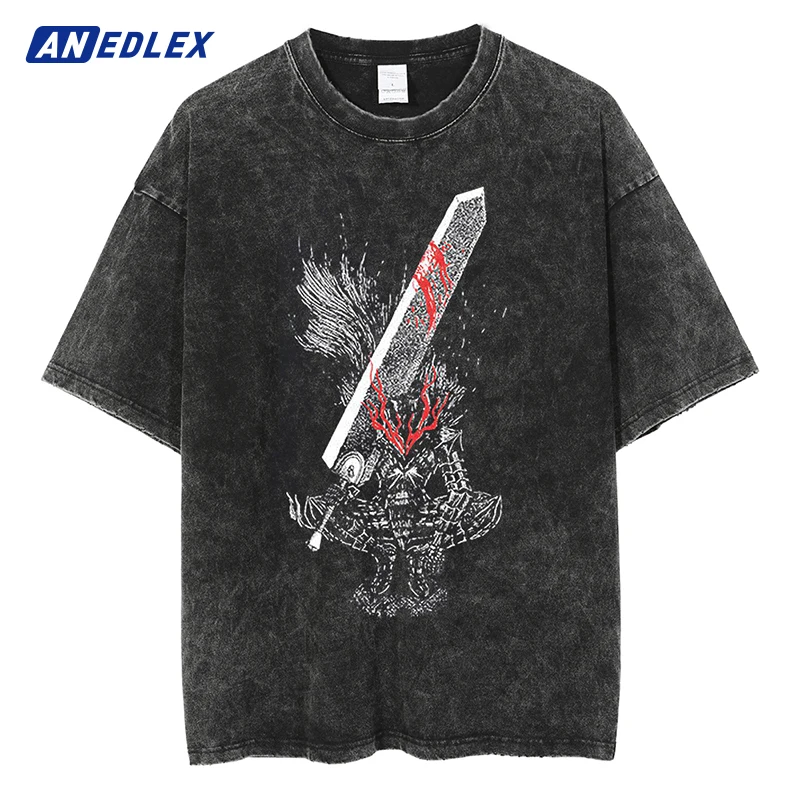 Harajuku Summer Washed Black T-shirt Men Hip Hop Streetwear Vintage Printed T Shirt Japanese Anime Graphic Cotton Tops Tees
Harajuku Summer Washed Black T-shirt Men Hip Hop Streetwear Vintage Printed T Shirt Japanese Anime Graphic Cotton Tops Tees