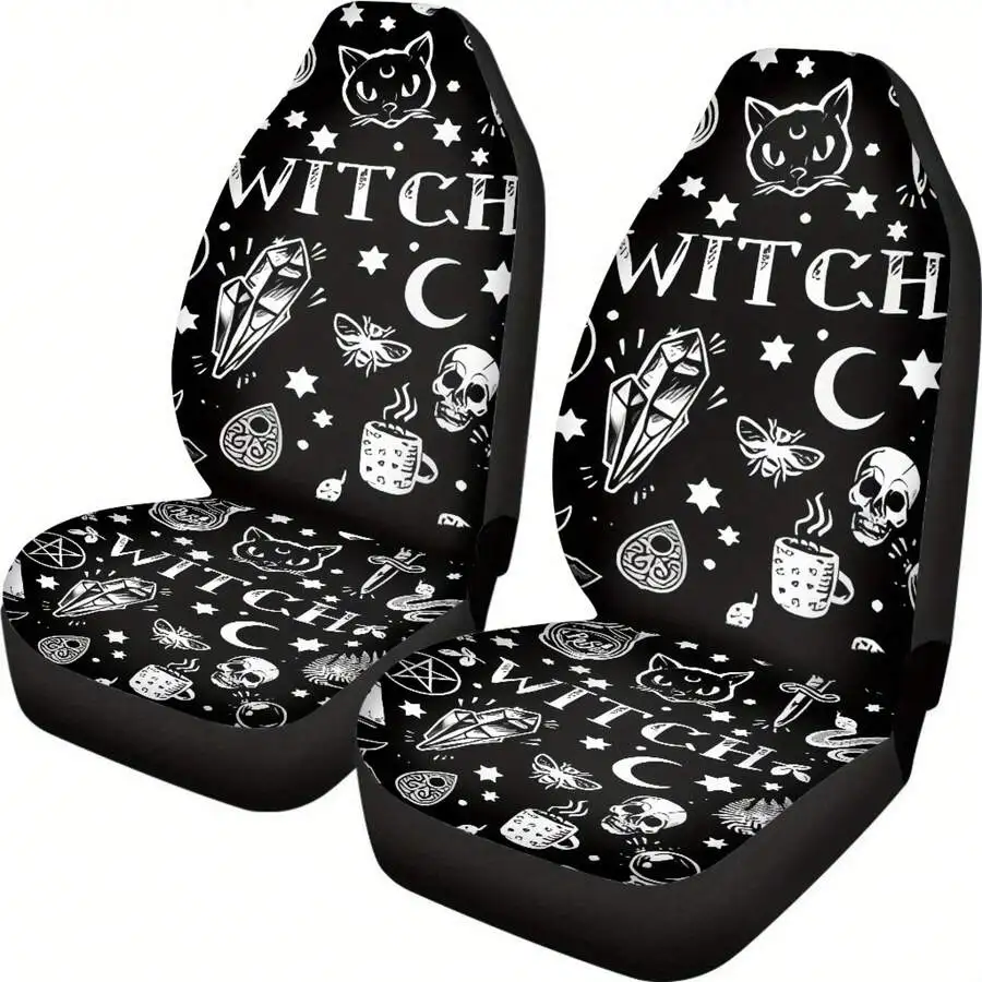 2-Piece Witch Theme Printed Car Seat Covers Universal Front Bucket Seat Protectors Washable Polyester
2-Piece Witch Theme Printed Car Seat Covers Universal Front Bucket Seat Protectors Washable Polyester
