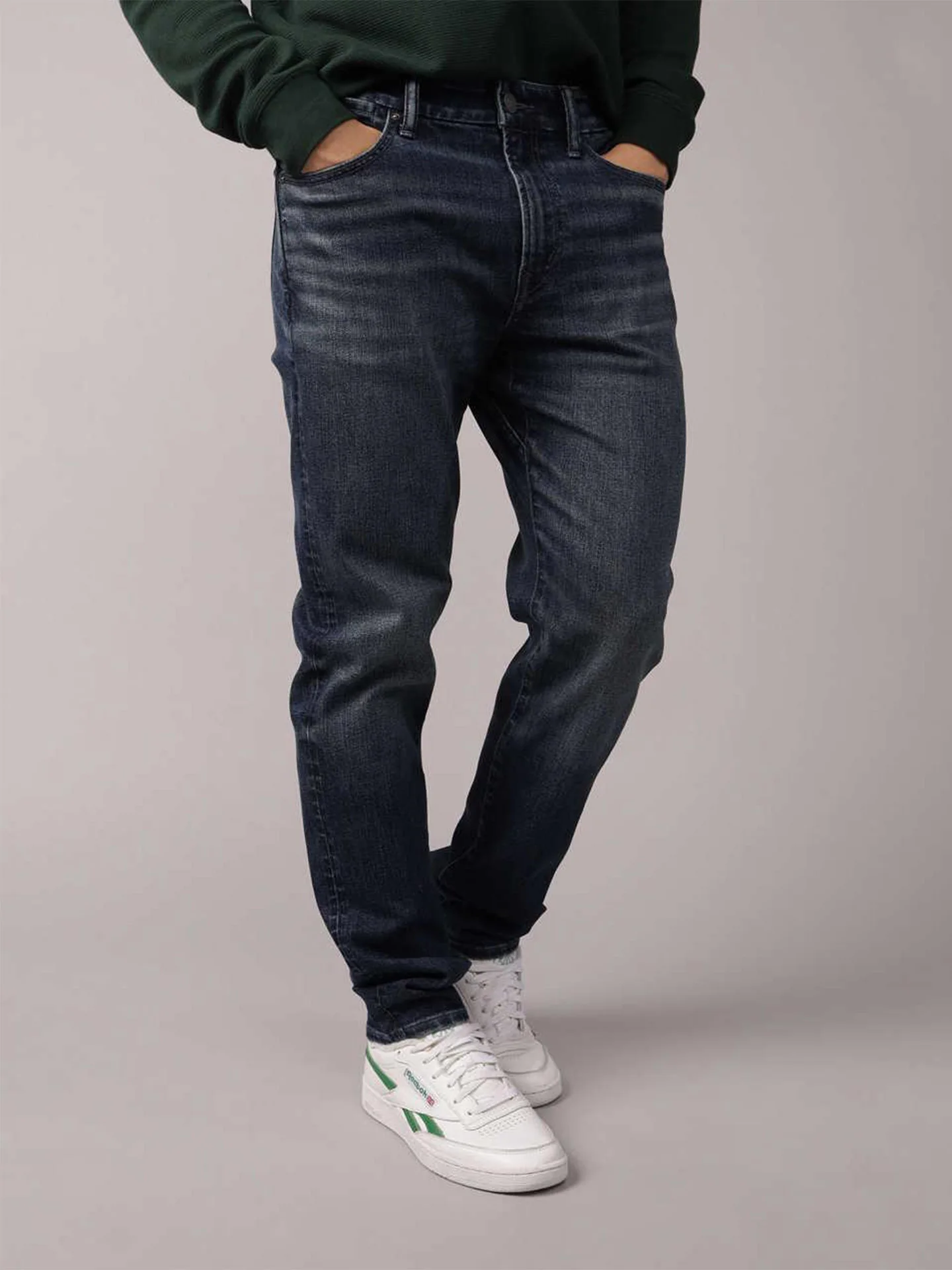 Deep Blue Men's Spor Straight Leg Jeans Elastic Waist High Rise Extended Length Casual Cotton Polyester Spandex Blend
Deep Blue Men's Spor Straight Leg Jeans Elastic Waist High Rise Extended Length Casual Cotton Polyester Spandex Blend