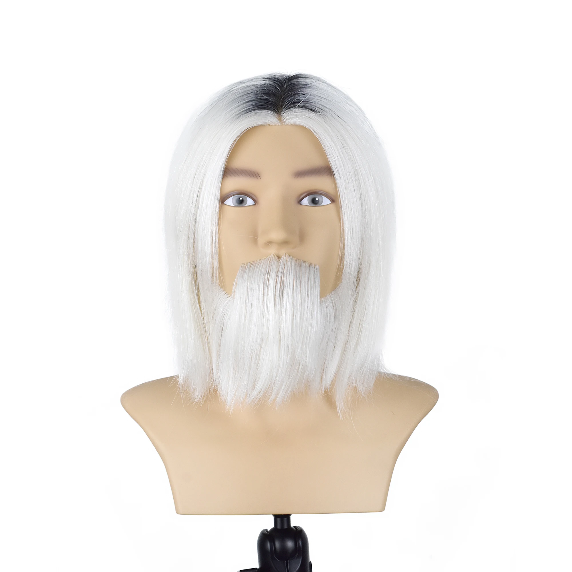 Mannequin-Head with shoulder Male Mannequin 17.5CM 7 inches 100% White Goat Hair With Beards Doll Head Wig Head for styling
Mannequin-Head with shoulder Male Mannequin 17.5CM 7 inches 100% White Goat Hair With Beards Doll Head Wig Head for styling
