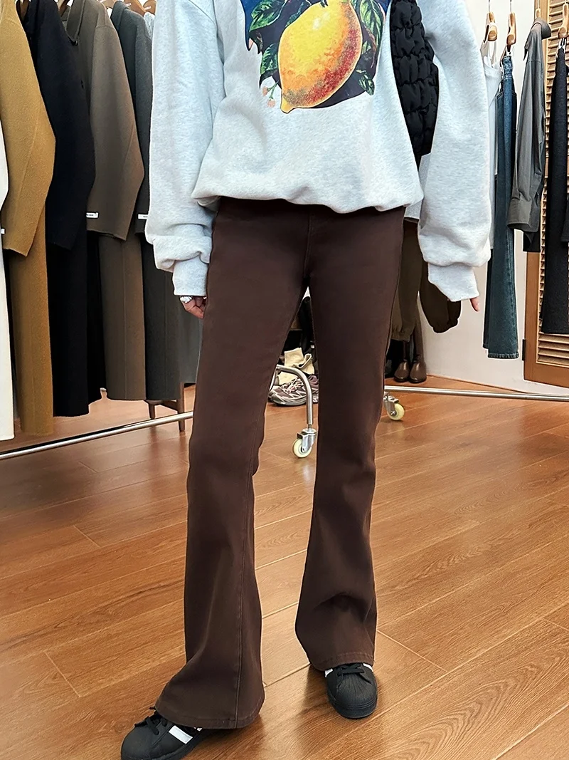 Wia2025 Women's Thickened Fleece Lined Retro Style Flared Jeans High Waist Cotton Stretch Denim Winter Warm Casual Long Trousers
Wia2025 Women's Thickened Fleece Lined Retro Style Flared Jeans High Waist Cotton Stretch Denim Winter Warm Casual Long Trousers