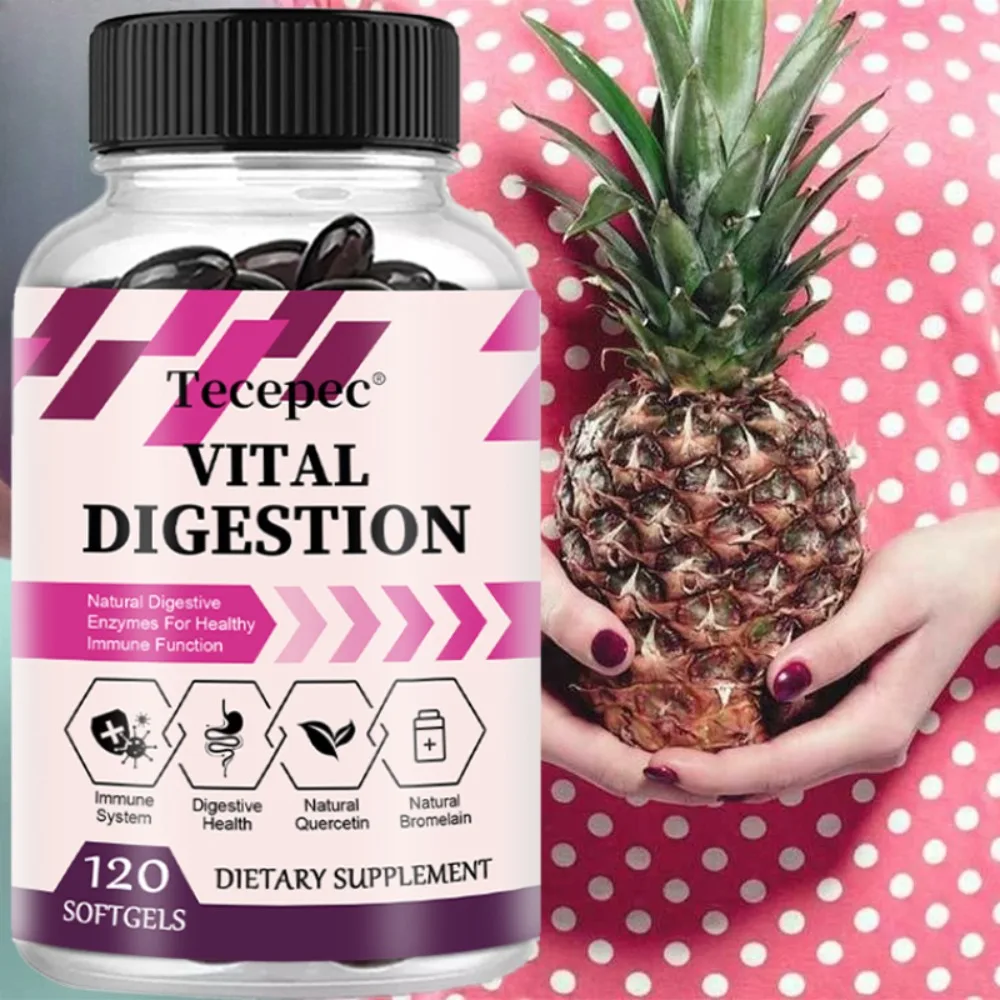 Vital Digestion, Quercetin + Bromelain Natural Digestive Enzymes for Healthy Immune Function, 120 Veg Capsules
Vital Digestion, Quercetin + Bromelain Natural Digestive Enzymes for Healthy Immune Function, 120 Veg Capsules