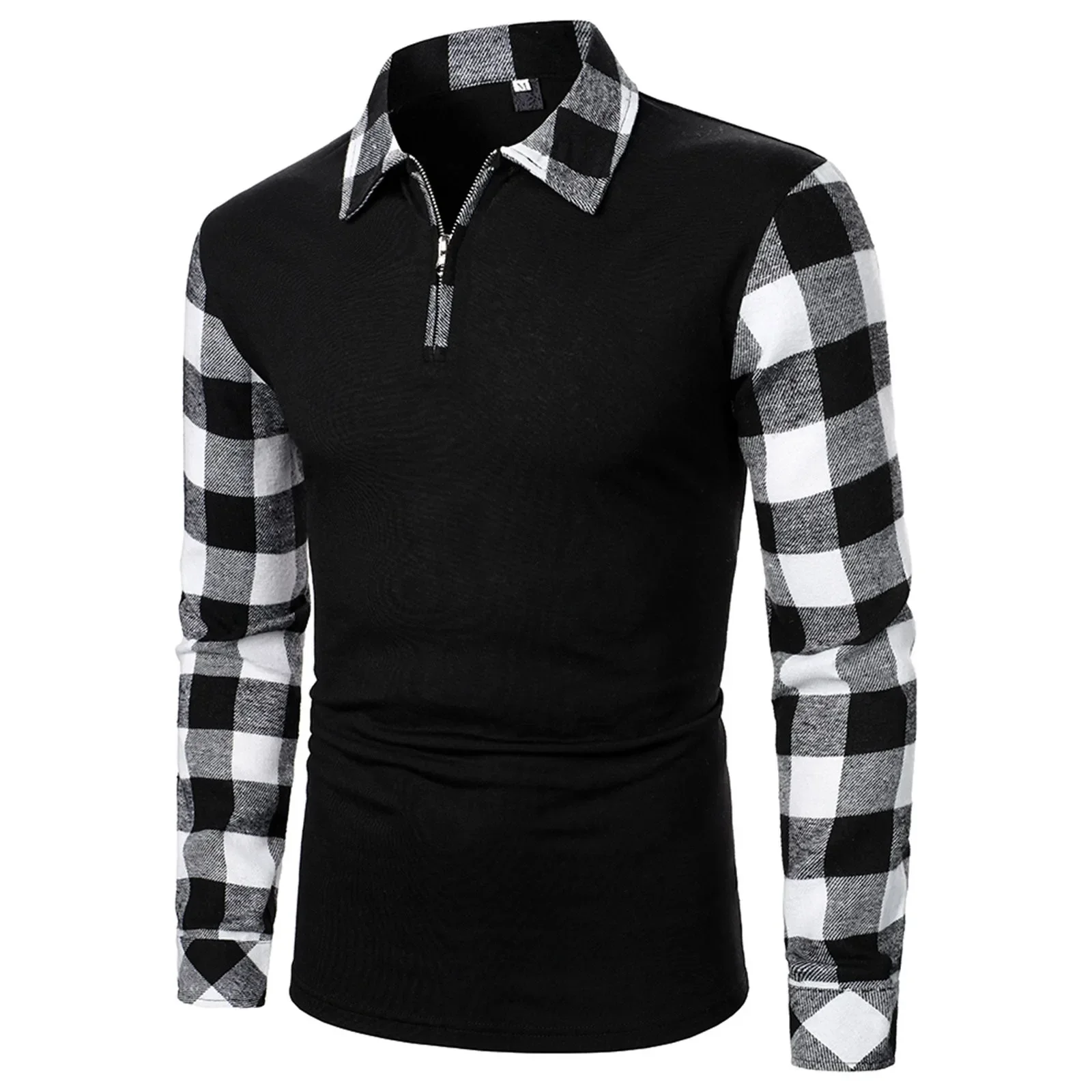 Men's Lapel Zipper Shirt Long Sleeve Business Pullover Tops Formal Work Plaid Splice Tee Casual Shirts For Men Regular Fit
Men's Lapel Zipper Shirt Long Sleeve Business Pullover Tops Formal Work Plaid Splice Tee Casual Shirts For Men Regular Fit