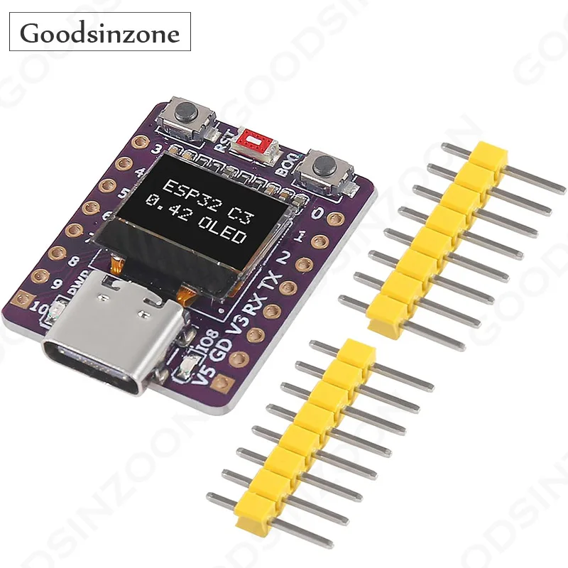 ESP32-C3 0,42-дюймовая макетная плата OLED ESP32 Керамическая антенна Мини-модуль Wi-Fi Bluetooth 0,42-дюймовый экран
ESP32-C3 0,42-дюймовая макетная плата OLED ESP32 Керамическая антенна Мини-модуль Wi-Fi Bluetooth 0,42-дюймовый экран