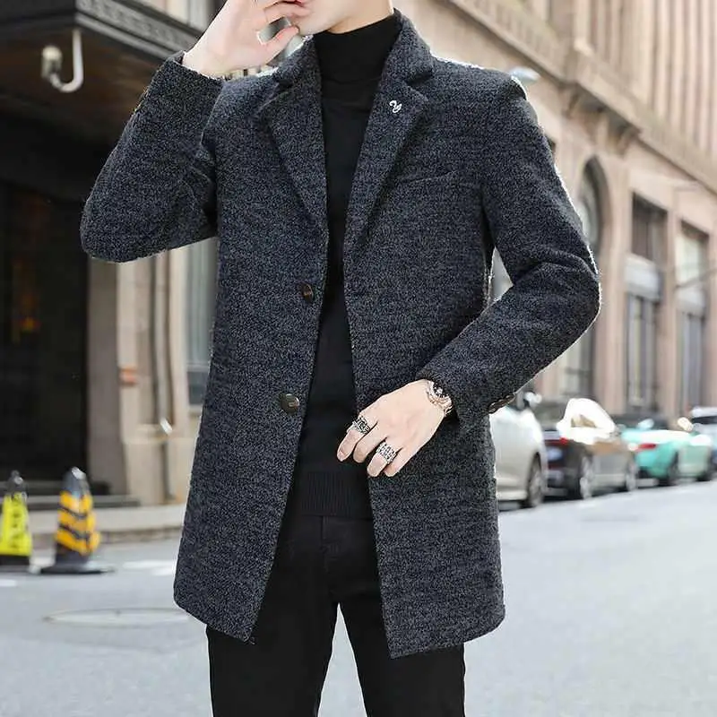 Thickened Woolen Men's Coat Stylish Casual Autumn Winter Fashion Windbreaker Jacket Yangjing Brand Cotton Material
Thickened Woolen Men's Coat Stylish Casual Autumn Winter Fashion Windbreaker Jacket Yangjing Brand Cotton Material