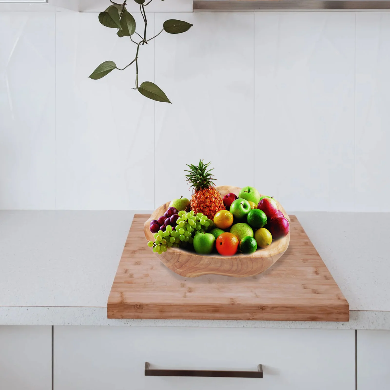1pc Solid Wood Fruit Plate Large Capacity Smooth Surface Stable Natural Texture Vintage Rustic Decorative Fruit Tray Kitchen Bar 
1pc Solid Wood Fruit Plate Large Capacity Smooth Surface Stable Natural Texture Vintage Rustic Decorative Fruit Tray Kitchen Bar