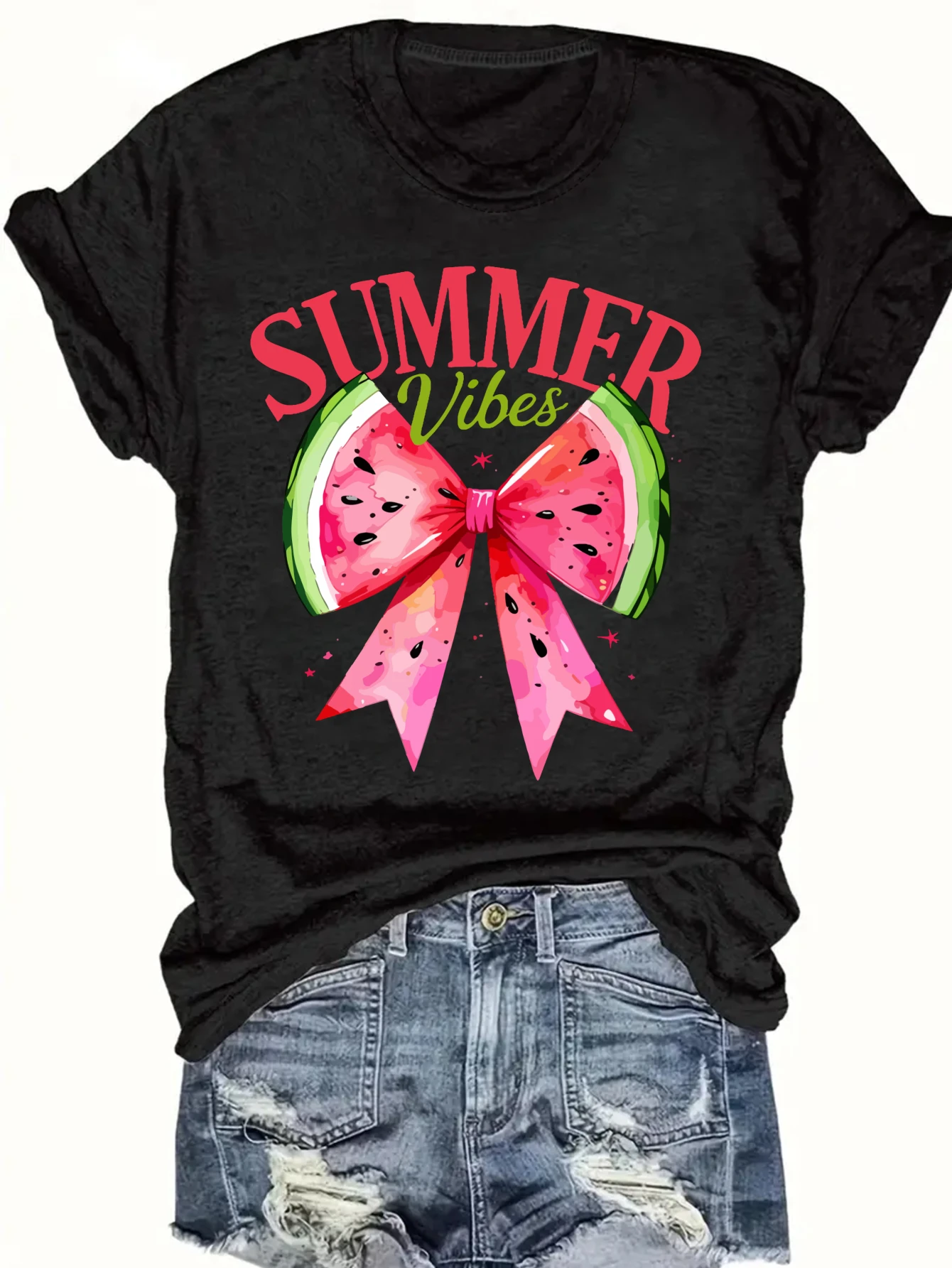 Women's plus size tank top Summer Vibes Watermelon Bow Suitable for sports and daily wear summer beach vacation top summer
Women's plus size tank top Summer Vibes Watermelon Bow Suitable for sports and daily wear summer beach vacation top summer