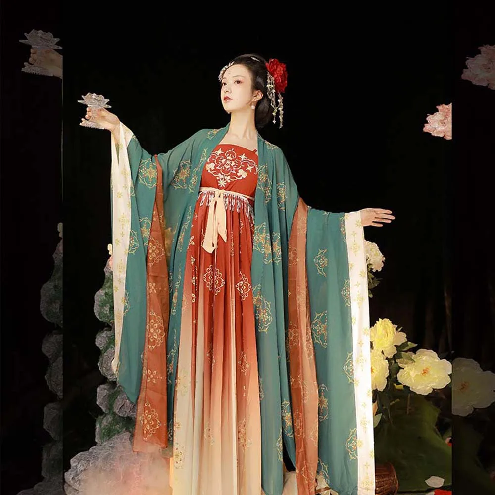 Stage Costumes Chinese Hanfu Skirt Flower Embroidery Performance Cosplay Dress Chinese Ancient Dress Oriental Fairy Princess
Stage Costumes Chinese Hanfu Skirt Flower Embroidery Performance Cosplay Dress Chinese Ancient Dress Oriental Fairy Princess