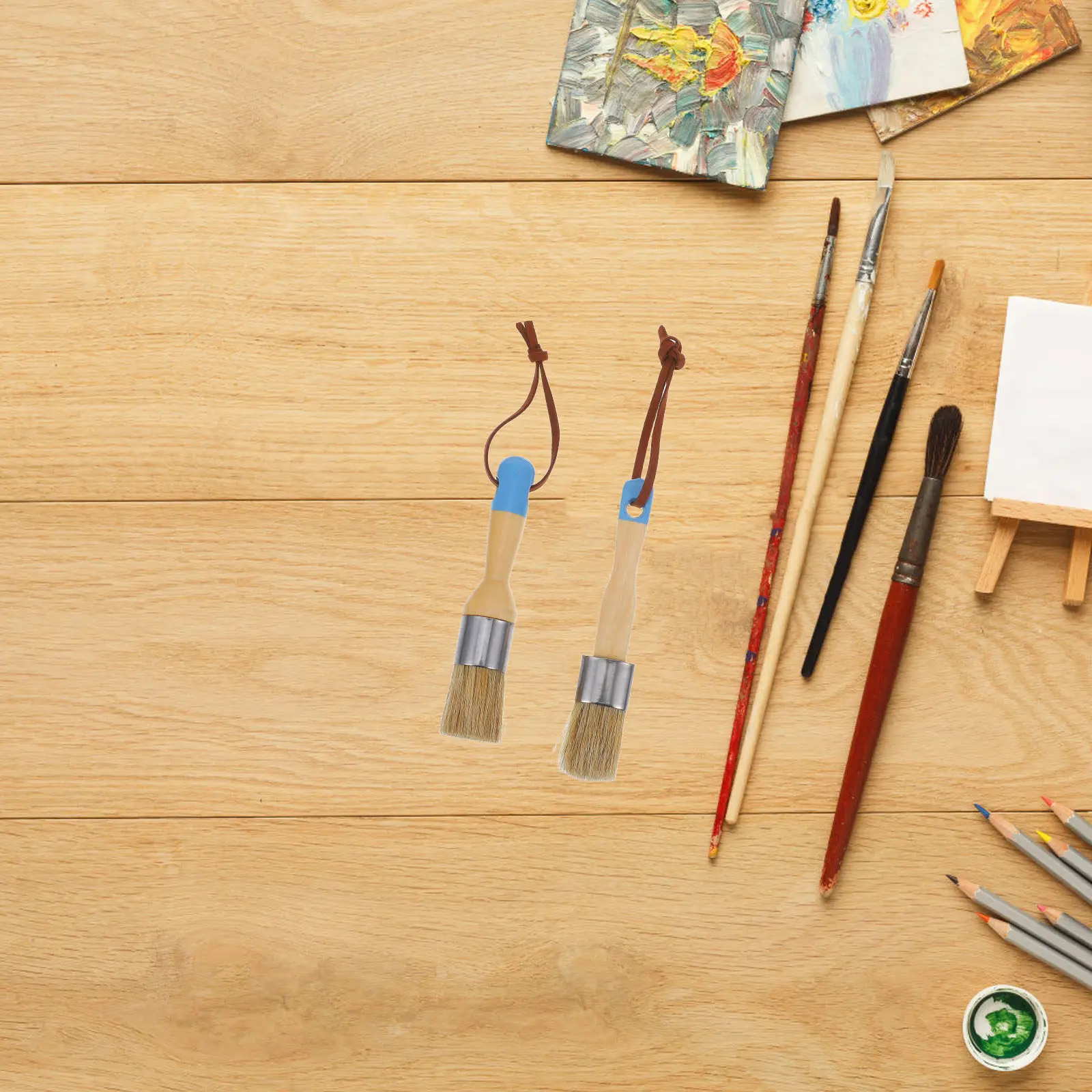 2Pcs Round Natural Bristle Brush Set Soft Elastic Pig Hair Birch Wood Handle Ideal for Chalk Oil Acrylic Painting Wall Furniture
2Pcs Round Natural Bristle Brush Set Soft Elastic Pig Hair Birch Wood Handle Ideal for Chalk Oil Acrylic Painting Wall Furniture