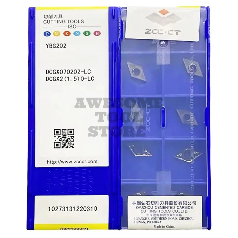 ZCCCT Original DCGX070202-LC YD101 YBG102 YBG202 Carbide Insert for CNC Turning Tools
ZCCCT Original DCGX070202-LC YD101 YBG102 YBG202 Carbide Insert for CNC Turning Tools