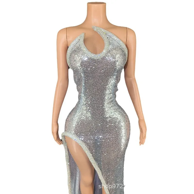 High-end Banquet Temperament Elegant Long Order Diamond Sequined Dress Femininity Muse Fan Party Fishtail Evening Robe De Mariée
High-end Banquet Temperament Elegant Long Order Diamond Sequined Dress Femininity Muse Fan Party Fishtail Evening Robe De Mariée