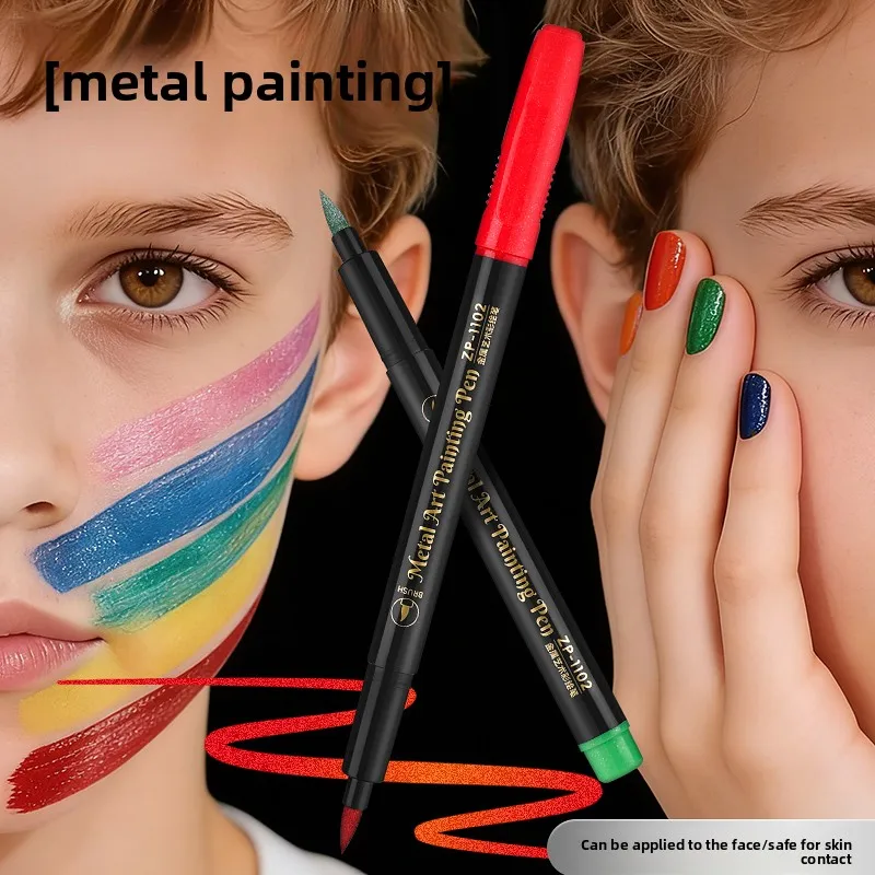 12-Color Face Body Paint Set Painting Pen Temporary Tattoo Pen Makeup for Kids Christmas Masquerade Cosplay Music Festival Event
12-Color Face Body Paint Set Painting Pen Temporary Tattoo Pen Makeup for Kids Christmas Masquerade Cosplay Music Festival Event