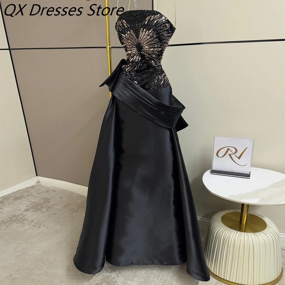 Women's Mermaid Evening Dresses Floor-length Strapless Sleeveless Prom Dresses Fashion Sequined Simple Draped Customized Gowns
Women's Mermaid Evening Dresses Floor-length Strapless Sleeveless Prom Dresses Fashion Sequined Simple Draped Customized Gowns