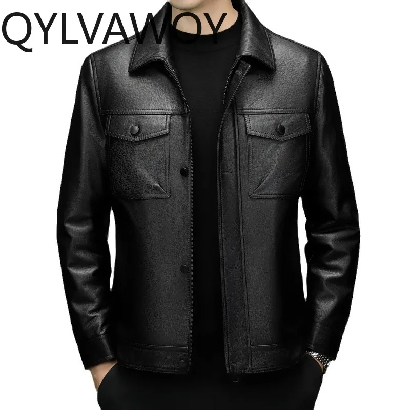 QYLVAWOY Cowhide Leather Jackets Man Short Jackets for Man Detachable Duck Down Liner Coat Jackets Winter Leather Jacket Thicken
QYLVAWOY Cowhide Leather Jackets Man Short Jackets for Man Detachable Duck Down Liner Coat Jackets Winter Leather Jacket Thicken