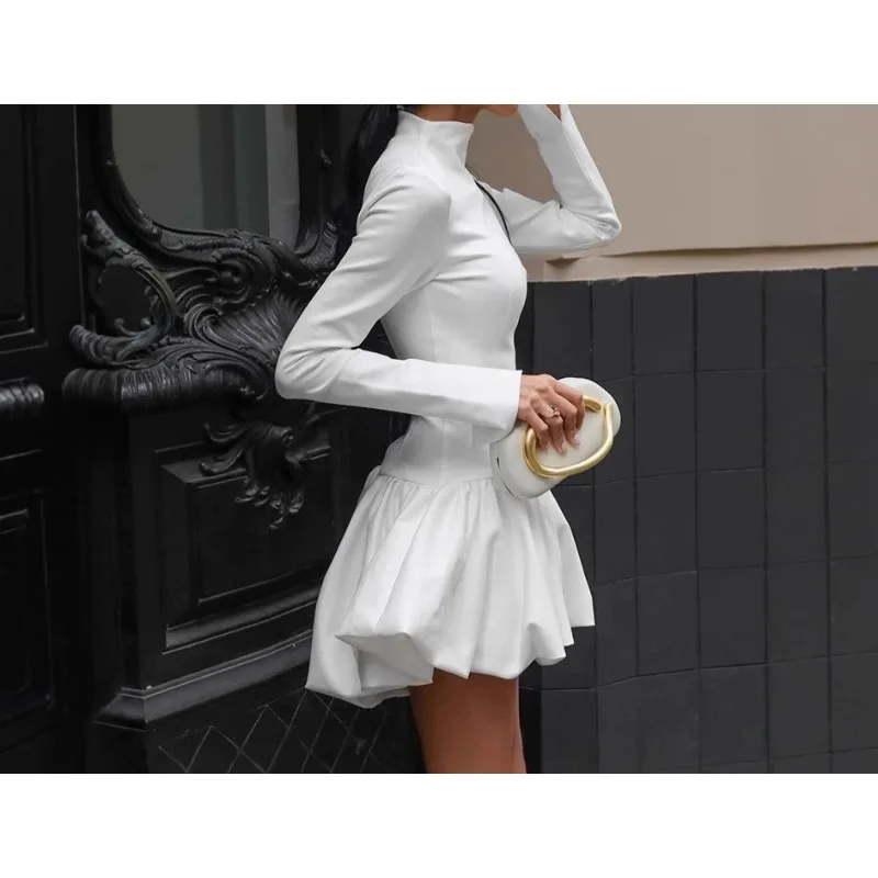 New Spring Autumn 2026 Women Retro White Long Sleeved Dress Fashion Paired With A-line Flower Bud Dress For Women's Wear
New Spring Autumn 2026 Women Retro White Long Sleeved Dress Fashion Paired With A-line Flower Bud Dress For Women's Wear