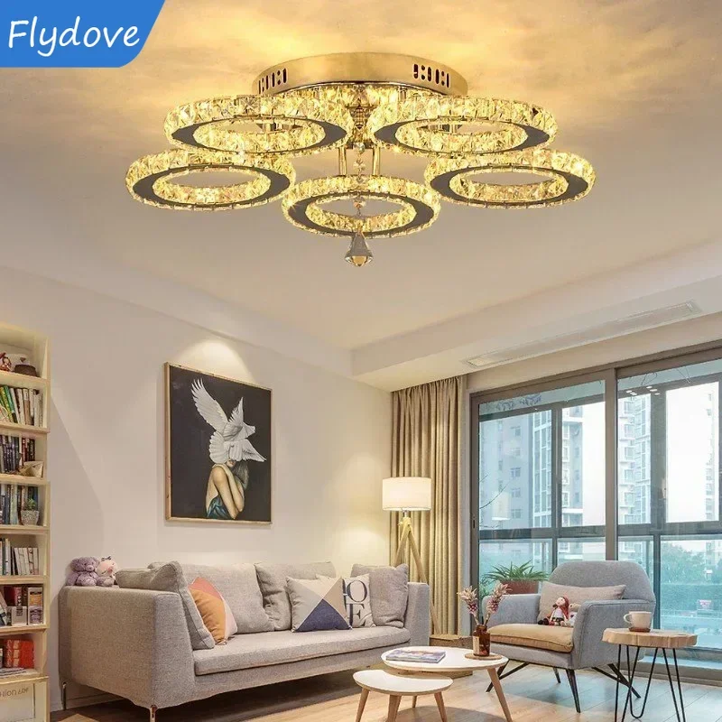 Modern LED Chrome Crystal Ceiling Chandelier Creative Circular Restaurant Dining Room Bedroom Pendant Light Home Decor
Modern LED Chrome Crystal Ceiling Chandelier Creative Circular Restaurant Dining Room Bedroom Pendant Light Home Decor