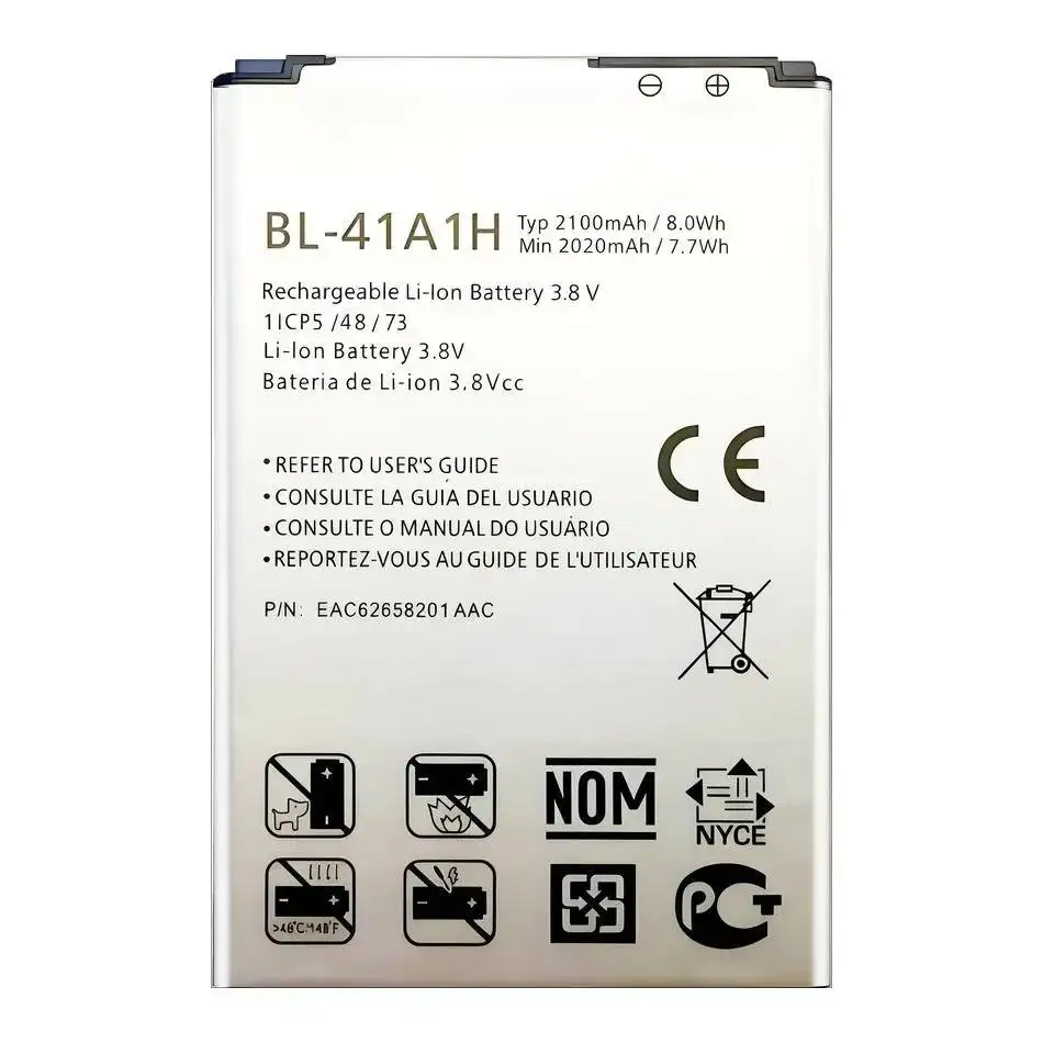 Mobile Phone Battery Long-Lasting Performance BL-41A1H BL-46ZH BL-41ZH 1900-2125Mah For LG Leon Optimus 2 Tribute Vs810pp
Mobile Phone Battery Long-Lasting Performance BL-41A1H BL-46ZH BL-41ZH 1900-2125Mah For LG Leon Optimus 2 Tribute Vs810pp