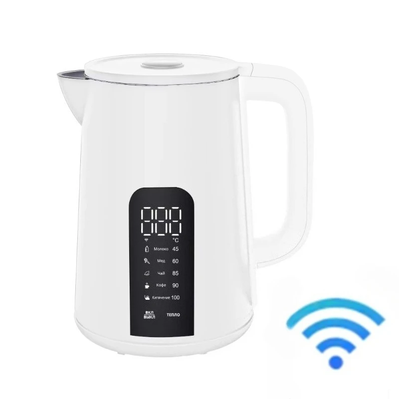 2026 новый цифровой умный электрический чайник 1,7 л Tuya Wi-Fi с теплоизоляцией, чайник с дисплеем управления мобильным телефоном
2026 новый цифровой умный электрический чайник 1,7 л Tuya Wi-Fi с теплоизоляцией, чайник с дисплеем управления мобильным телефоном