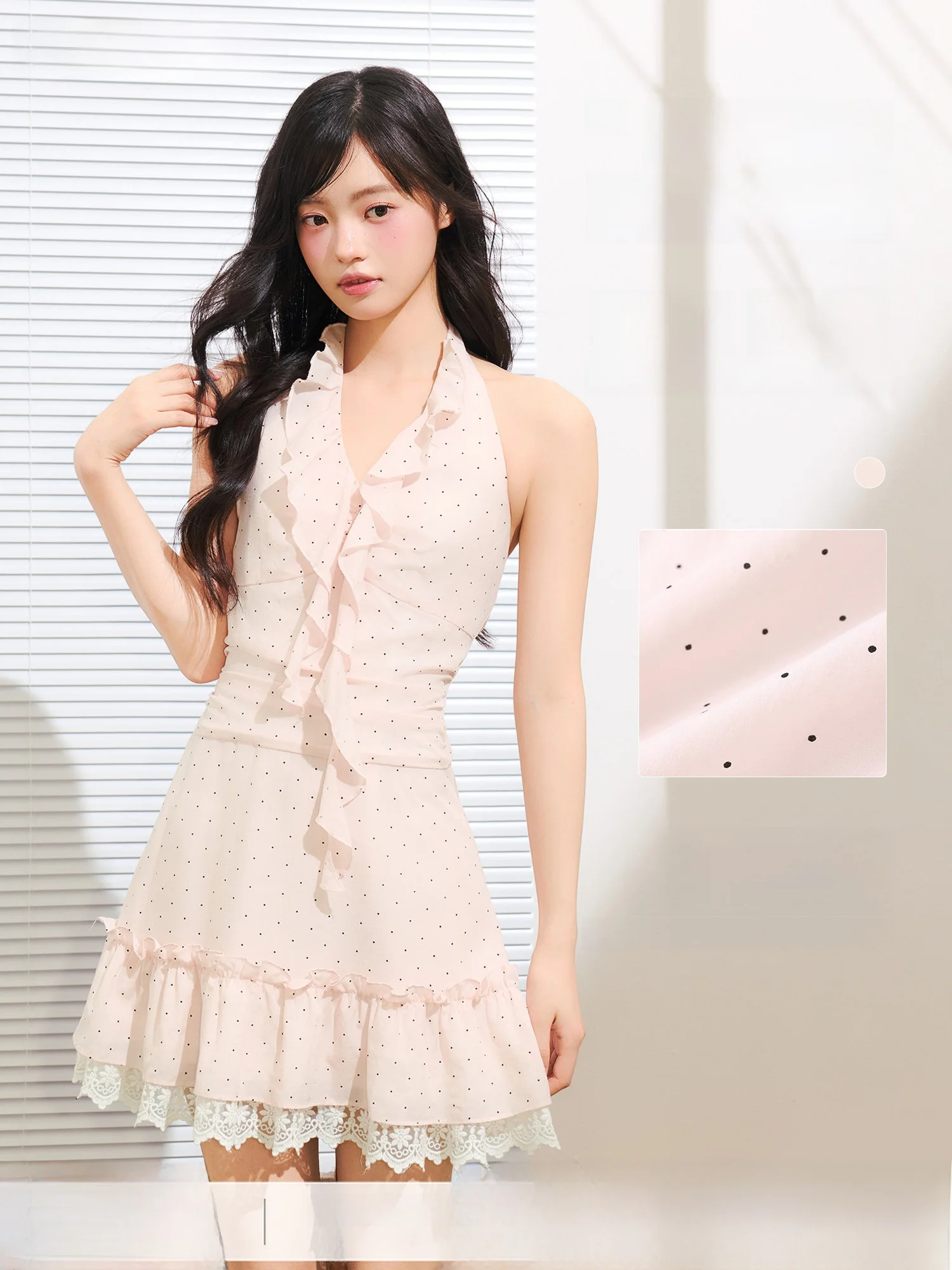 Umoumo Summer Korean Style Sweet Collar Polka Dot Halter Neck Dress Lenzing Waist Shaping Skirt Girls Fairy Skirt No Sleeve
Umoumo Summer Korean Style Sweet Collar Polka Dot Halter Neck Dress Lenzing Waist Shaping Skirt Girls Fairy Skirt No Sleeve