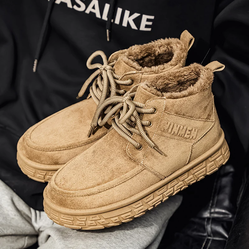 2026 Spring Thick Bottom New Trendy Plush High Top Outdoor Snow Leisure Sports Fashion Men's Shoes Cotton Shoes
2026 Spring Thick Bottom New Trendy Plush High Top Outdoor Snow Leisure Sports Fashion Men's Shoes Cotton Shoes