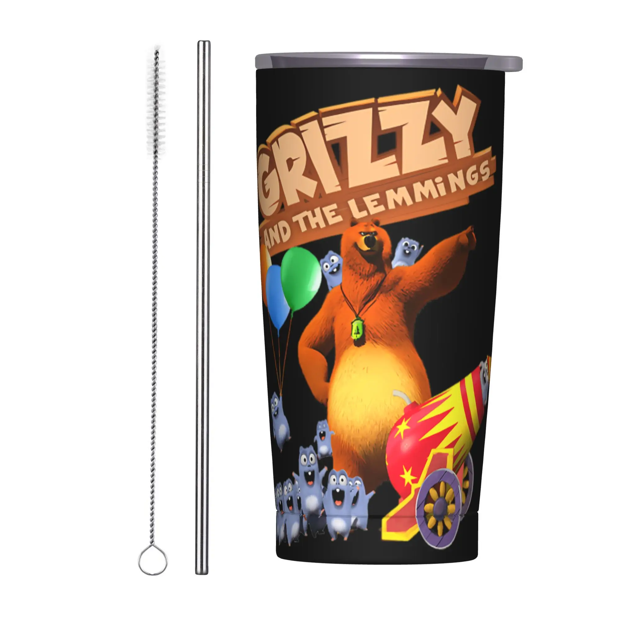 Happy Lemmings Tabodi And Grizzy Cartoon Insulated Tumbler With Lid Straw Tags Vacuum Thermal Cup Spill Proof Double Wall 20oz
Happy Lemmings Tabodi And Grizzy Cartoon Insulated Tumbler With Lid Straw Tags Vacuum Thermal Cup Spill Proof Double Wall 20oz