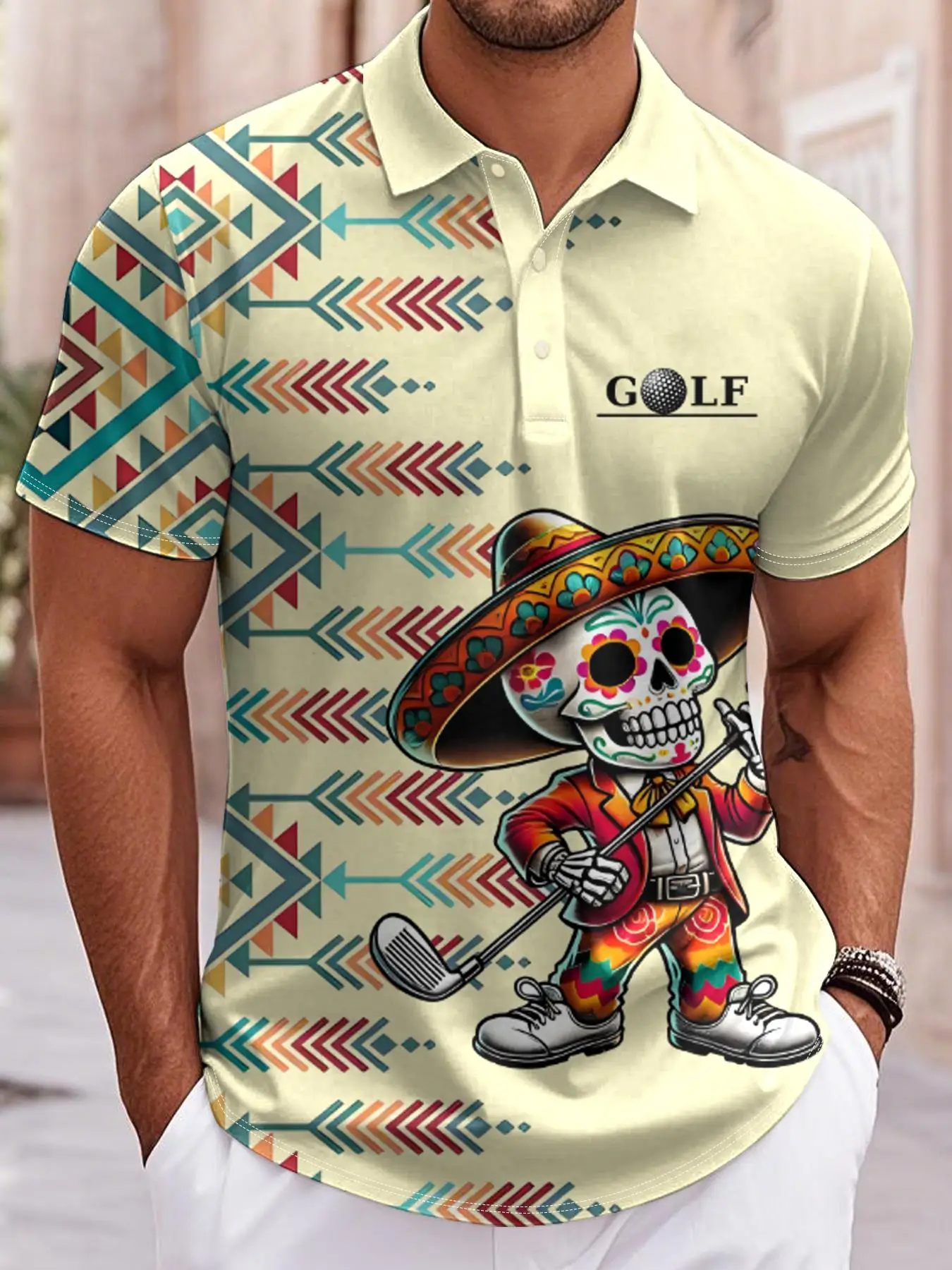 Summer Men's Polo Shirt Skeleton Printed 3D Simple Lapel Shirt Lion Printing Men's Short Sleeve Shirts Casual Male Clothing Tops
Summer Men's Polo Shirt Skeleton Printed 3D Simple Lapel Shirt Lion Printing Men's Short Sleeve Shirts Casual Male Clothing Tops