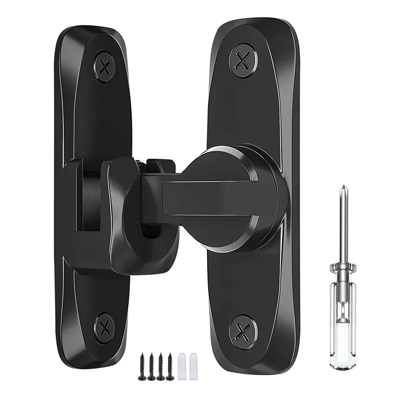 Barn Door Lock, 90/180 Degree Gate Latches, Zinc Alloy Right Angle ,Barn Door Hasp Latch for Push/Sliding/Barn Door (black-1Pc)
Barn Door Lock, 90/180 Degree Gate Latches, Zinc Alloy Right Angle ,Barn Door Hasp Latch for Push/Sliding/Barn Door (black-1Pc)