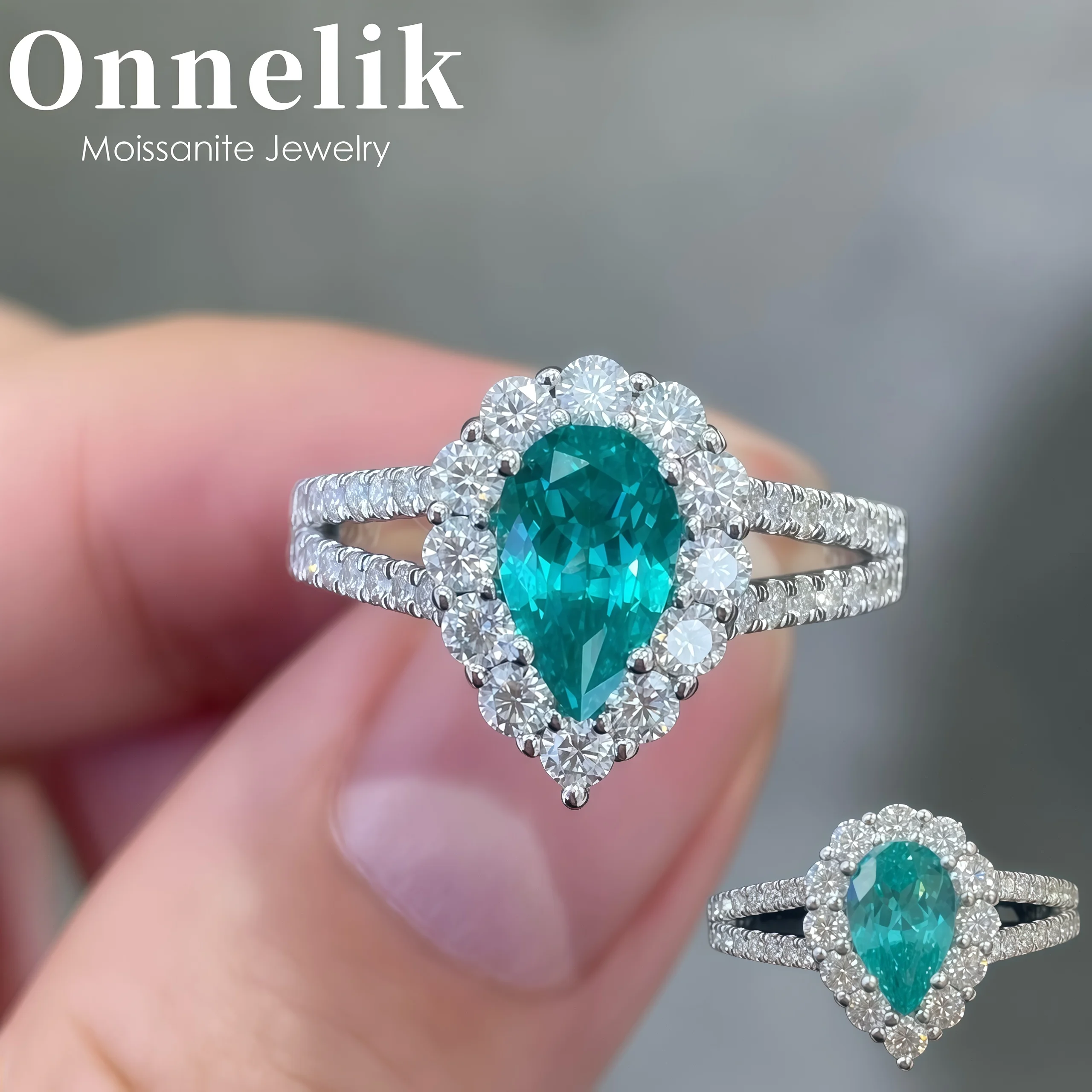 Onnelik S925 Sterling Silver Gold Plated Lab-Grown 1CT Teardrop Paraiba Lab-Grown Ring for Women Light Luxury Jewelry Gifts
Onnelik S925 Sterling Silver Gold Plated Lab-Grown 1CT Teardrop Paraiba Lab-Grown Ring for Women Light Luxury Jewelry Gifts