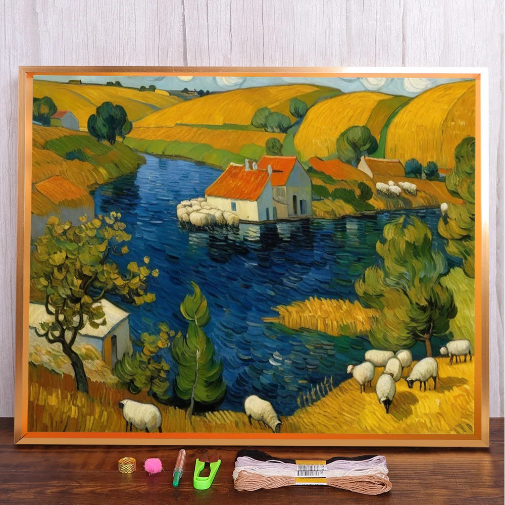 Landscape Farm Pre-Printed 11CT Cross Stitch Set DIY Embroidery DMC Threads Knitting Craft Handmade Sewing Magic Stamped Mulina
Landscape Farm Pre-Printed 11CT Cross Stitch Set DIY Embroidery DMC Threads Knitting Craft Handmade Sewing Magic Stamped Mulina