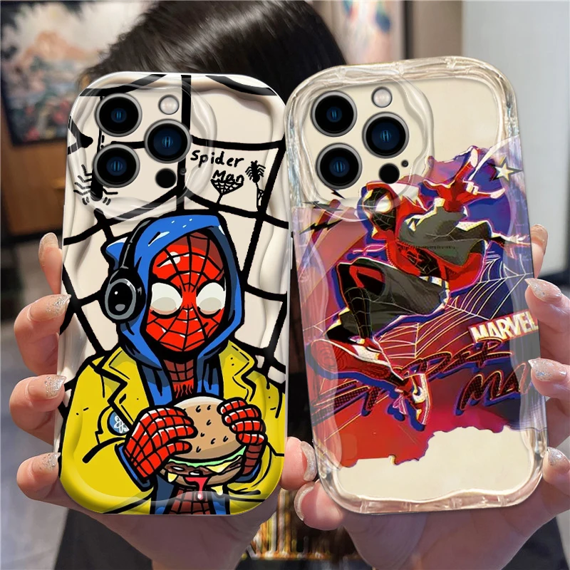 Spider-Man Marvel Fashion For Apple iPhone 15 14 13 12 11 XS XR X Pro Max Plus Wave Oil Funda Phone Case
Spider-Man Marvel Fashion For Apple iPhone 15 14 13 12 11 XS XR X Pro Max Plus Wave Oil Funda Phone Case