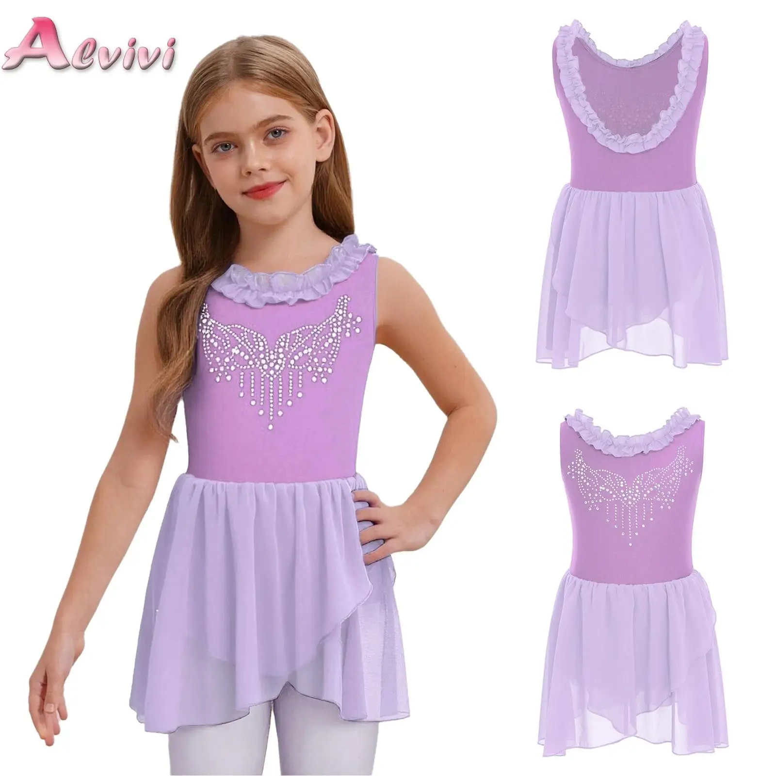 Kids Girls Figure Skating Dress Kids Gymnastics Ballet Leotard Ruffled Rhinestone Dance Dress Performance Competition Costumes
Kids Girls Figure Skating Dress Kids Gymnastics Ballet Leotard Ruffled Rhinestone Dance Dress Performance Competition Costumes