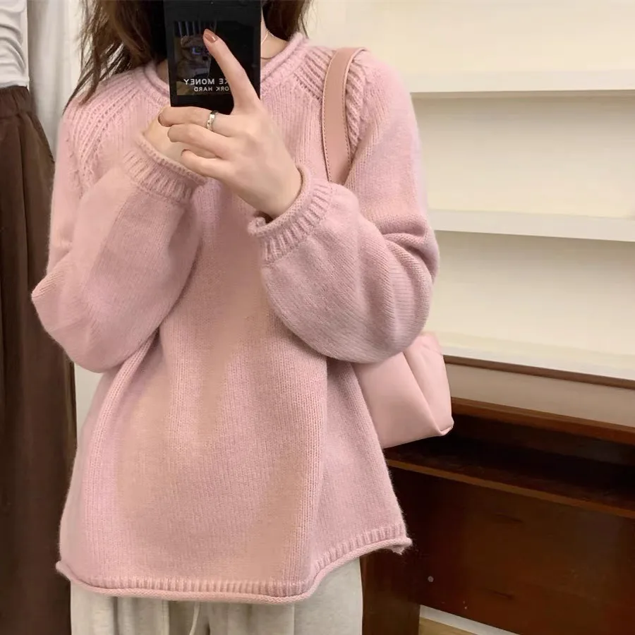Sweaters Pullovers Women Knitted Top Round Neck Full Sleeve Autumn Winter 2024 Splice Solid Tops Regular Jumpers Loose Casual
Sweaters Pullovers Women Knitted Top Round Neck Full Sleeve Autumn Winter 2024 Splice Solid Tops Regular Jumpers Loose Casual